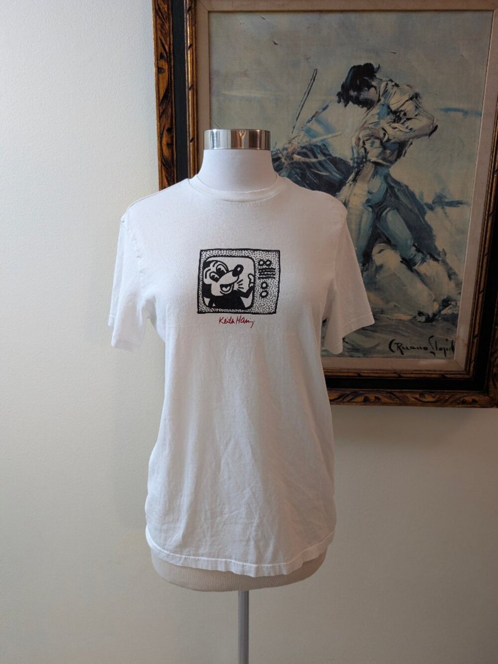 Y2K Keith Haring Mickey Mouse T-Shirt